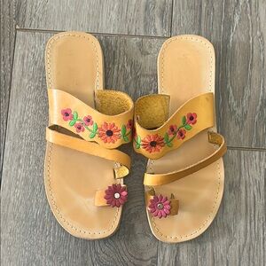 Floral Embroidered Sandals/Huaraches